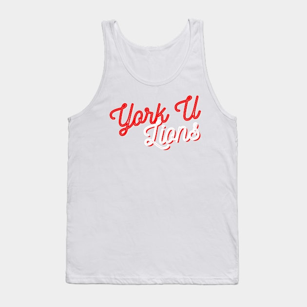 York U Lions Tank Top by stickersbyjori